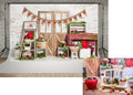 7x5ft Spring Farmer's Market Strawberry Photography Backdrop