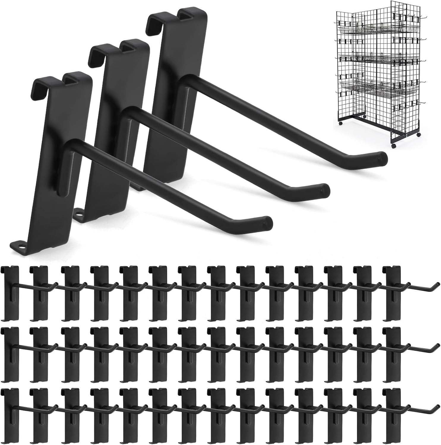 Gridwall Hooks 60 Pcs Heavy Duty Display Hooks for Storage