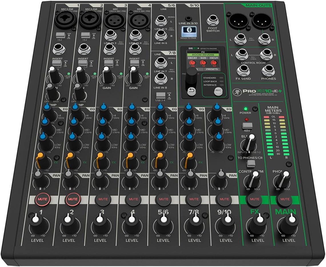 Mackie ProFX10v3+ 10-Channel Mixer with USB and Bluetooth