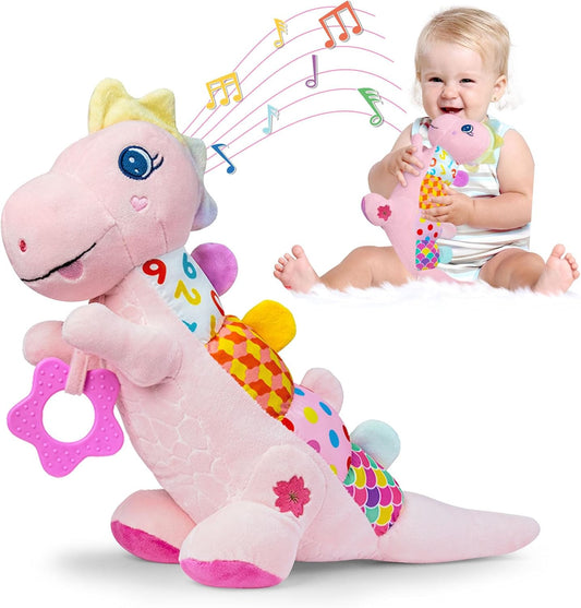 Dino Musical Toy for Newborns - Crinkles, Textures & Rattles! 
