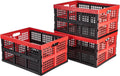3-Pack Plastic Collapsible Storage Crates 30L - Space-Saving