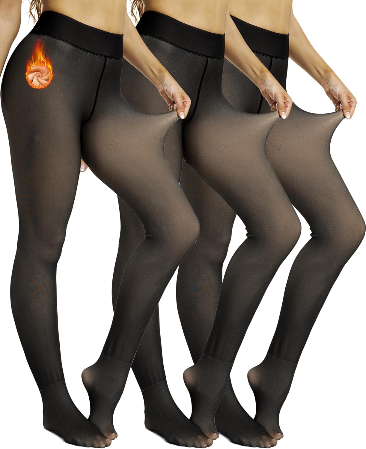 NORMOV Winter Warm Fleece Lined Leggings for Women - Cozy Comfort