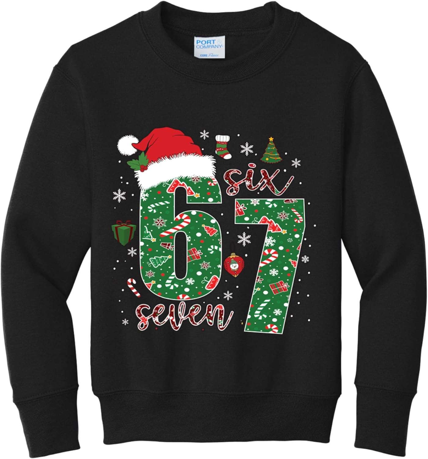 Funny Christmas Sweater for Kids - Ugly Santa Crewneck Sweatshirt