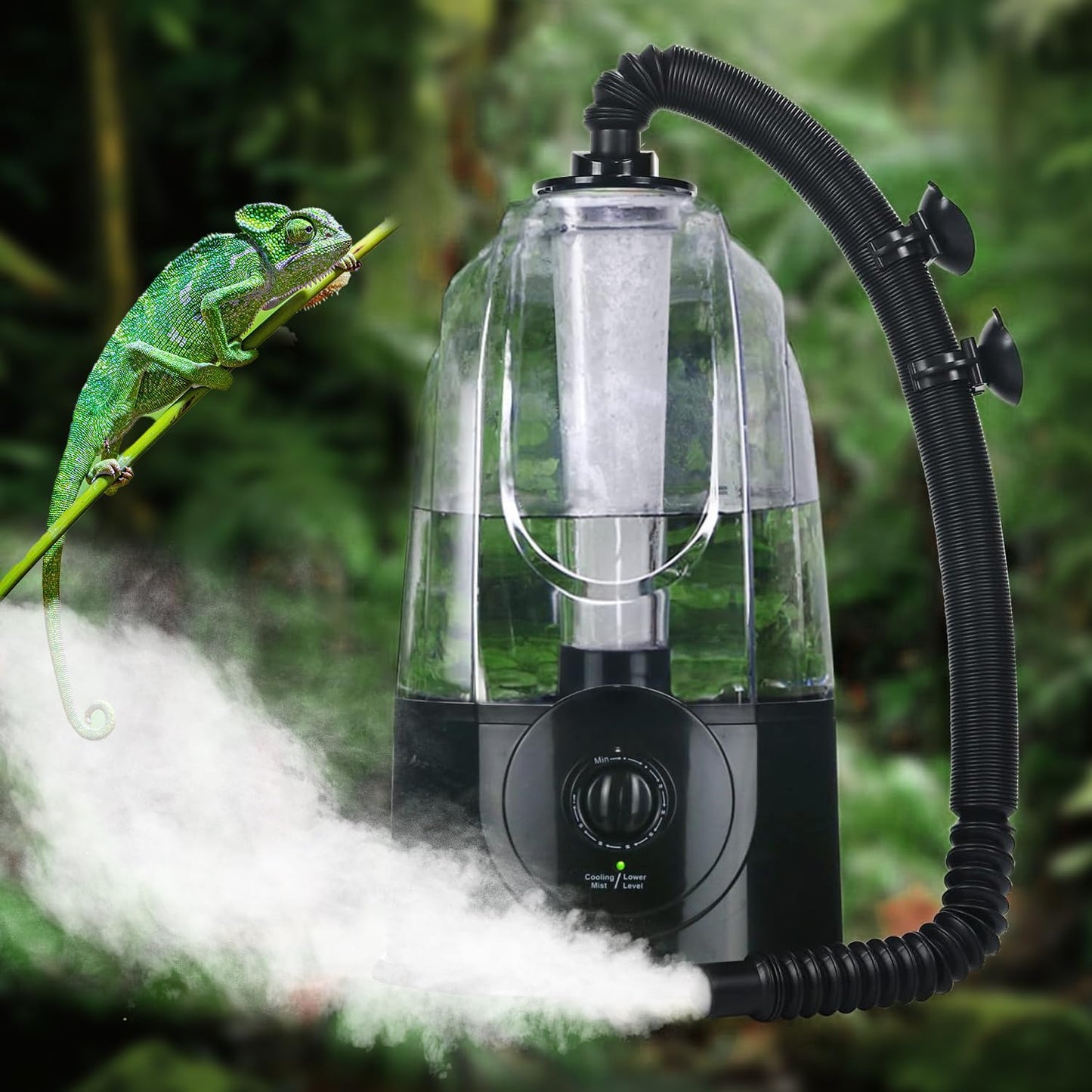 Coospider 3.8L Reptile Fogger Mister for Terrarium Humidification