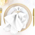 Cloth Napkins Set of 100 20x20 in White Seamless Dinner Napkins