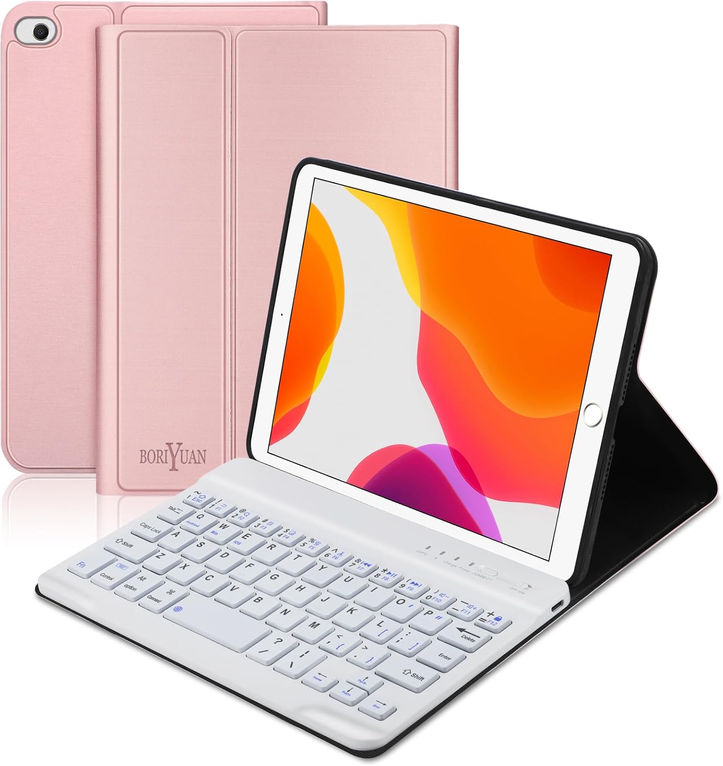 BORIYUAN iPad Mini Keyboard Case - Detachable Wireless Slim Folio