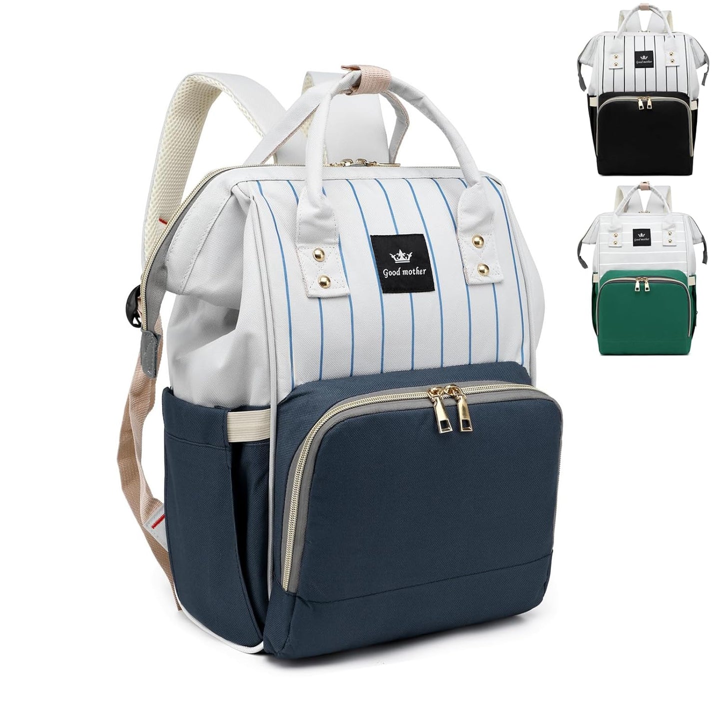 Large Blue Diaper Bag Backpack - Ultimate Baby Shower Gift