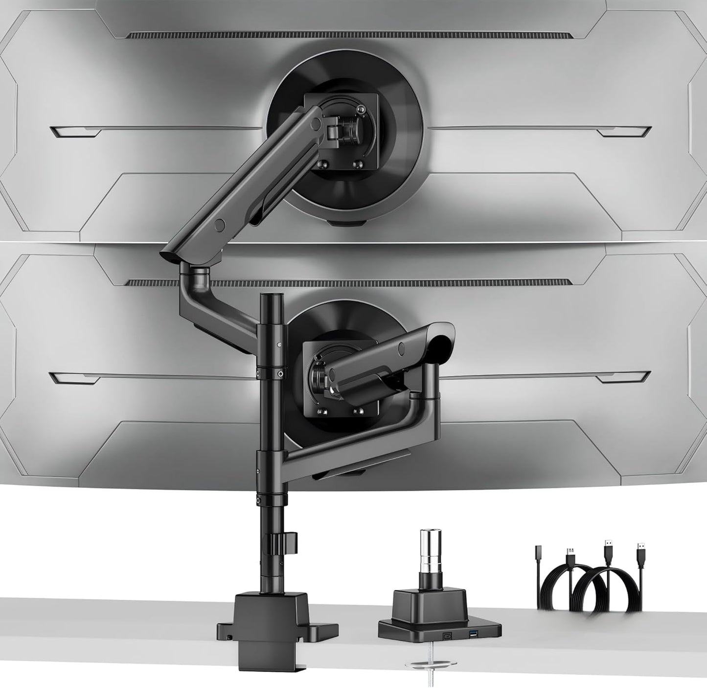 monTEK Sleek Aluminum Monitor Arm for 57 Ultrawide Screens