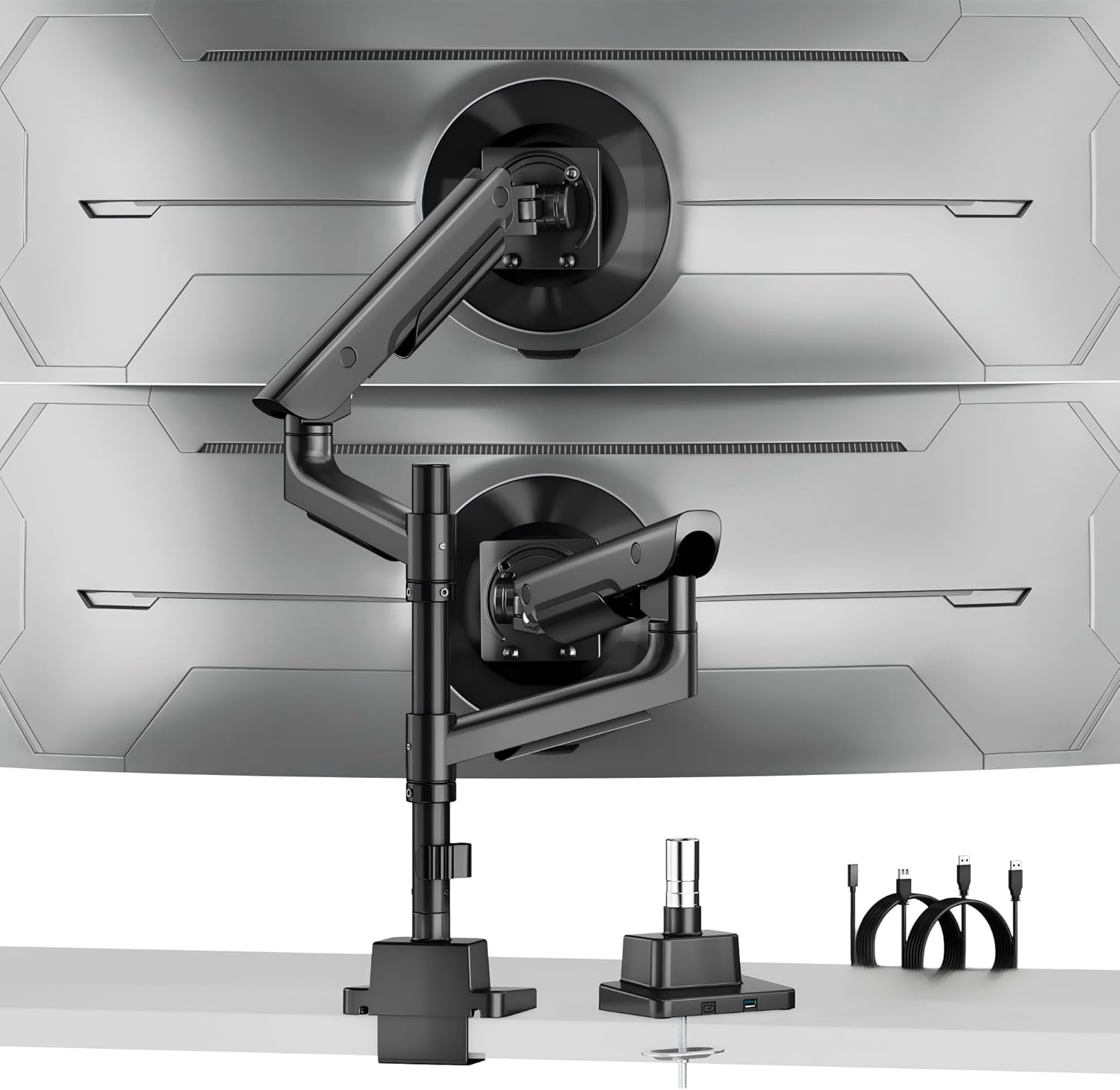 monTEK Sleek Aluminum Monitor Arm for 57 Ultrawide Screens