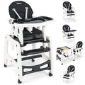 INFANS 5 in 1 Baby High Chair Black - Convertible Table & Rocking Seat