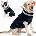 Warm Dog Winter Coat Reflective Turtleneck with Built-in Harness