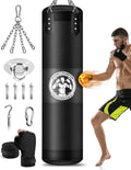 Punching Bag for Adults 4FT PU Heavy Boxing Bag - Durable Home