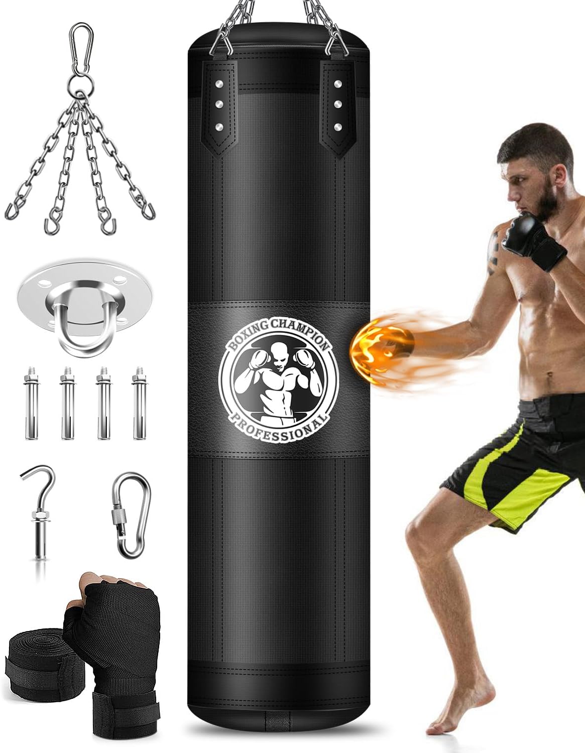 4FT Heavy Boxing Bag for Home Gym Training ~ YORWHIN