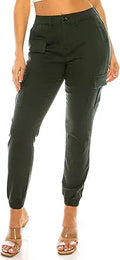 Women's High Waist Cargo Jogger Pants - Comfortable Tapered Sweatpants