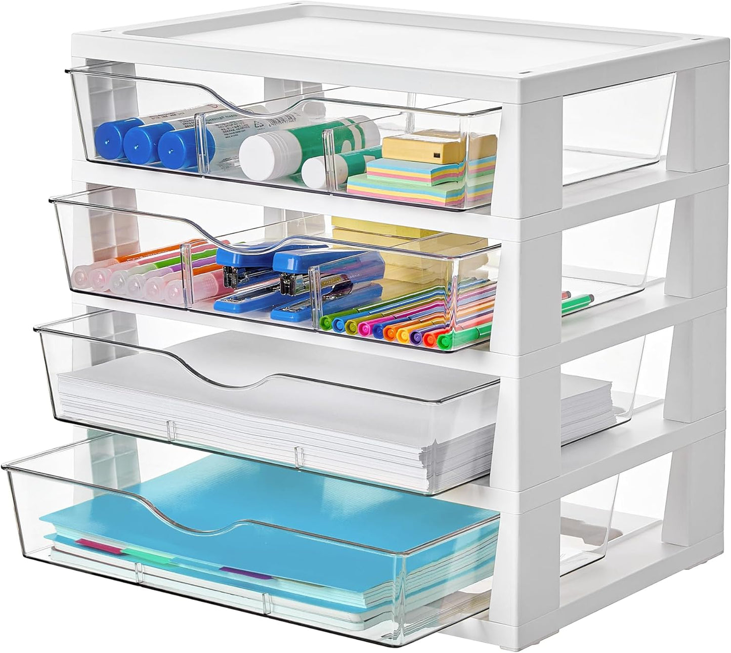 Vtopmart Clear Desk Organizer for Efficient Office Storage