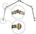 Bay Window Curtain Rod - Antique Brass Beauty