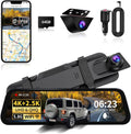 Mirror Dual Dash Camera with Voice Control 4K+2.5K - Clear Day/Night