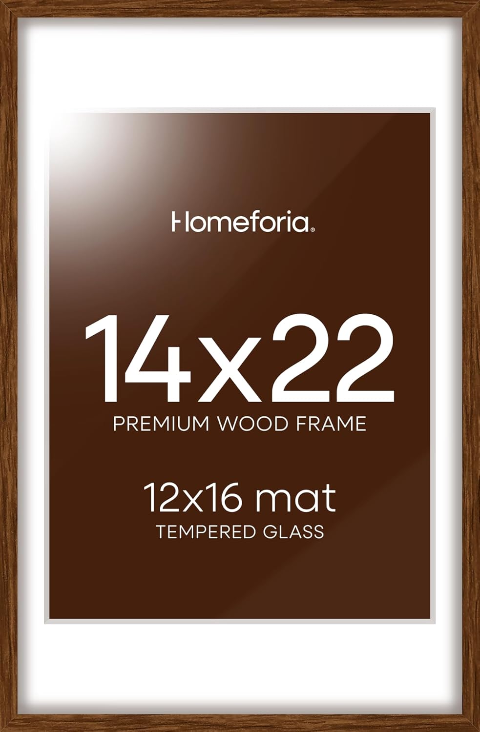 Homeforia 14x22 Picture Frame in Dark Oak for Elegant Display