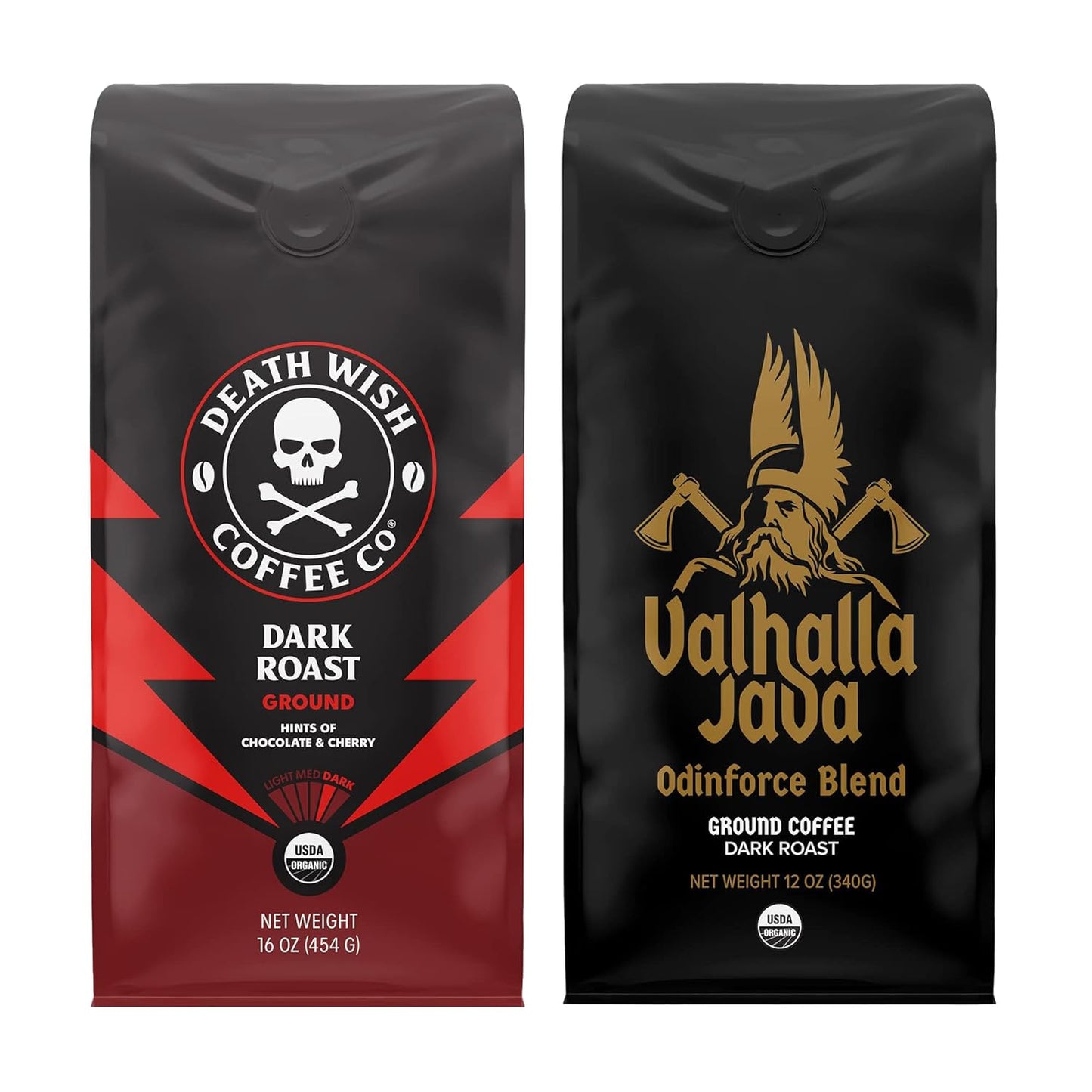 Death Wish Coffee Dark Roast Grounds Bundle for Hardcore Energy