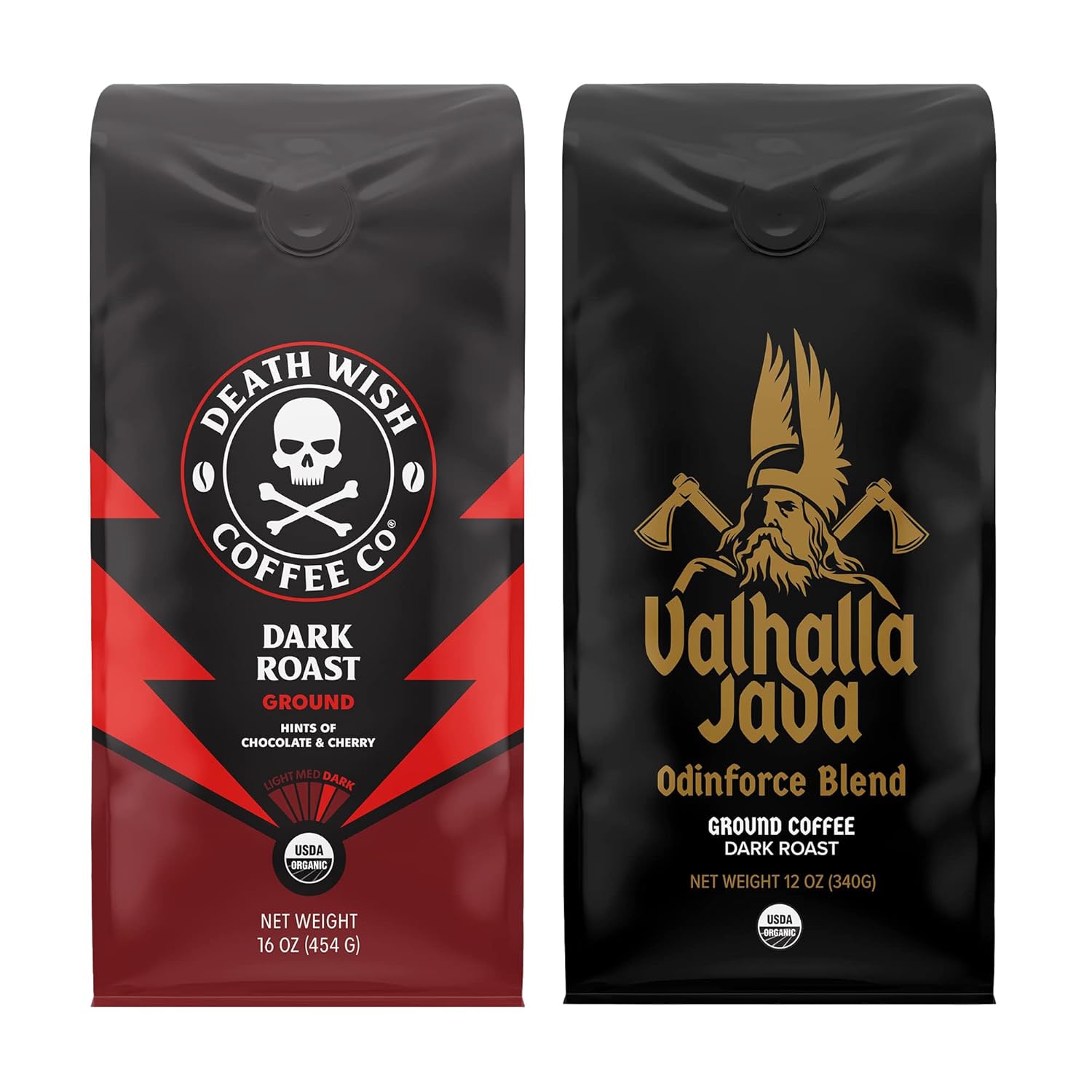 Death Wish Coffee Dark Roast Grounds Bundle for Hardcore Energy