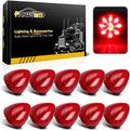 2 in Red Beehive LED Marker Lights 10-Pack - Bright Trailer Clearance