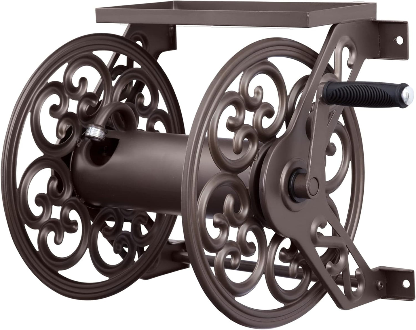 Liberty Garden 708 Steel Decorative Wall Mount Hose Reel for 125-Ft