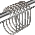 Set of 12 Heavy Duty Rust-Proof Shower Hooks, Easy Glide Rollers, Matte Nickel Finish