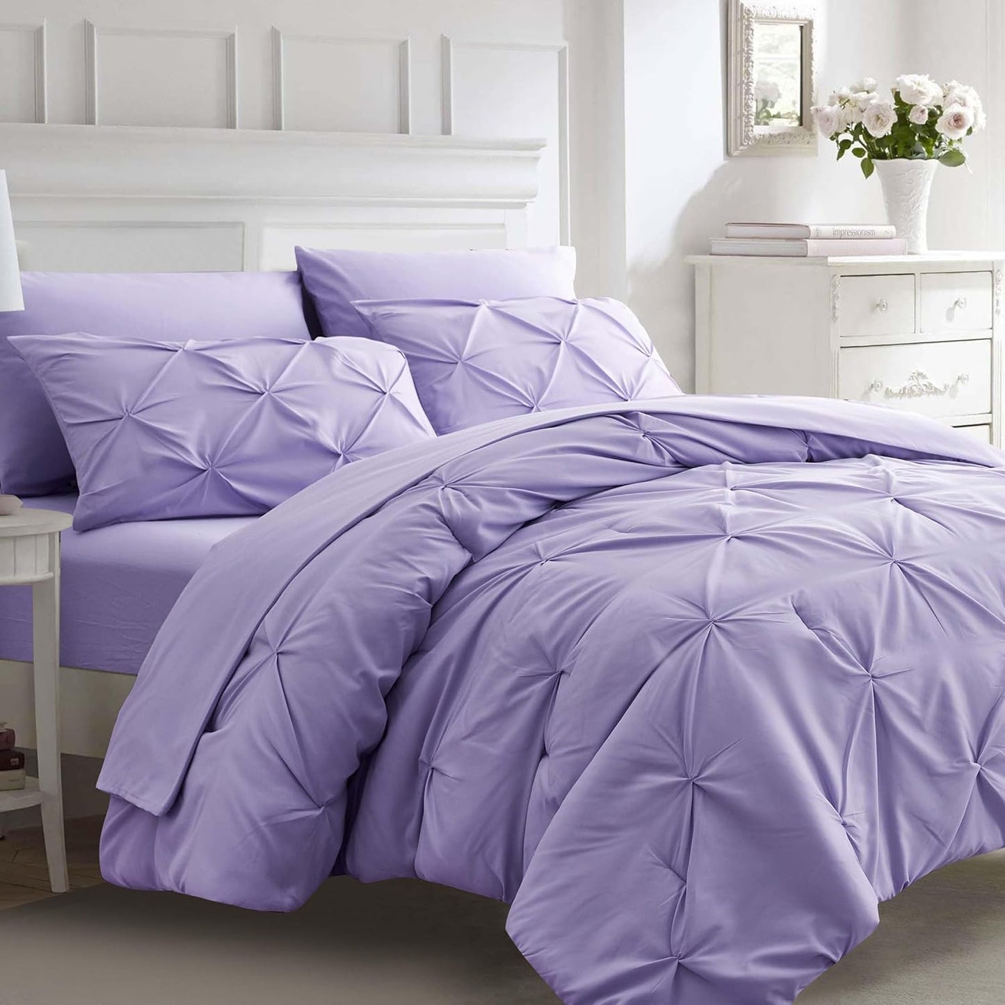 Ubauba King Size Comforter Set with Sheets for All Seasons