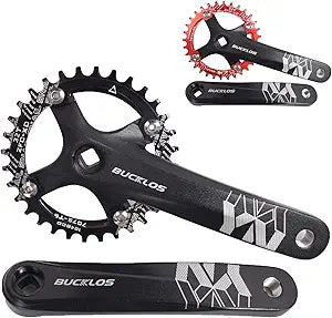 BUCKLOS MTB 170mm Square Taper Crankset for Mountain Bikes