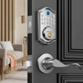 DS10 Keyless Entry Door Lock with 2 Lever Handle - Fast Fingerprint