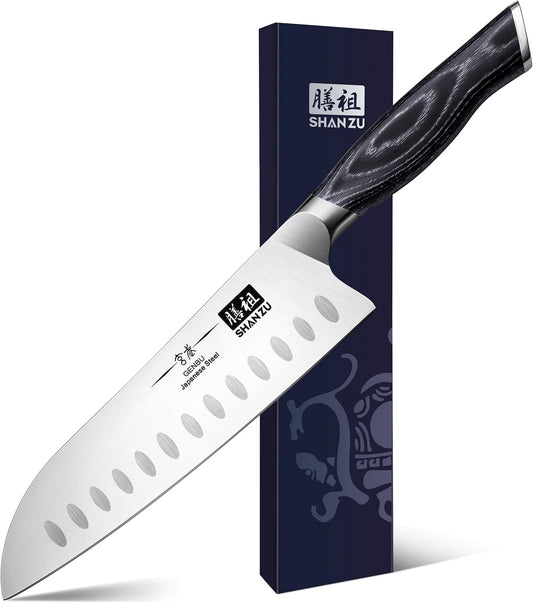 SHAN ZU 7 Inch Japanese Chef Knife - Unrivaled Sharpness & Design