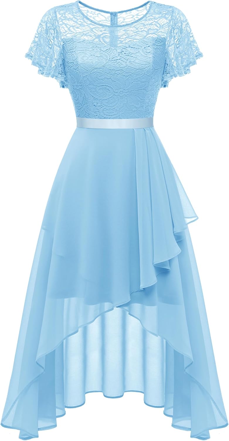 Elegant Flutter Sleeve Wedding Guest Dress for Formal Occasions