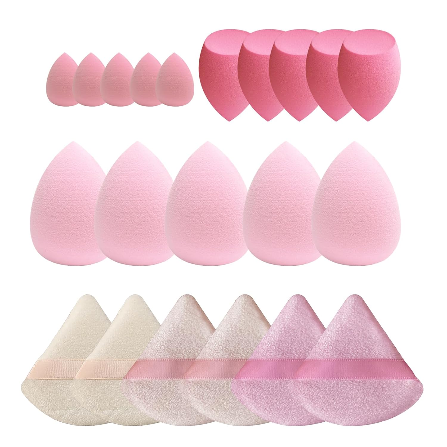21-Piece Beauty Blender Set: Multi-colored Sponges for Flawless Foundation