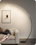 75 in Dimmable LED Arc Floor Lamp for Living Room - Remote & Foot