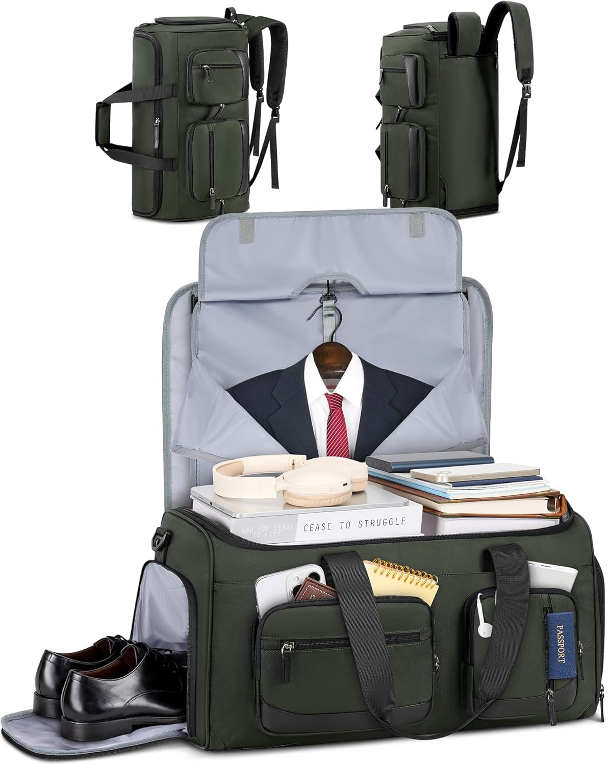 RAINSMORE Garment Bags for Travel: 3-in-1 Suit Duffle Bag