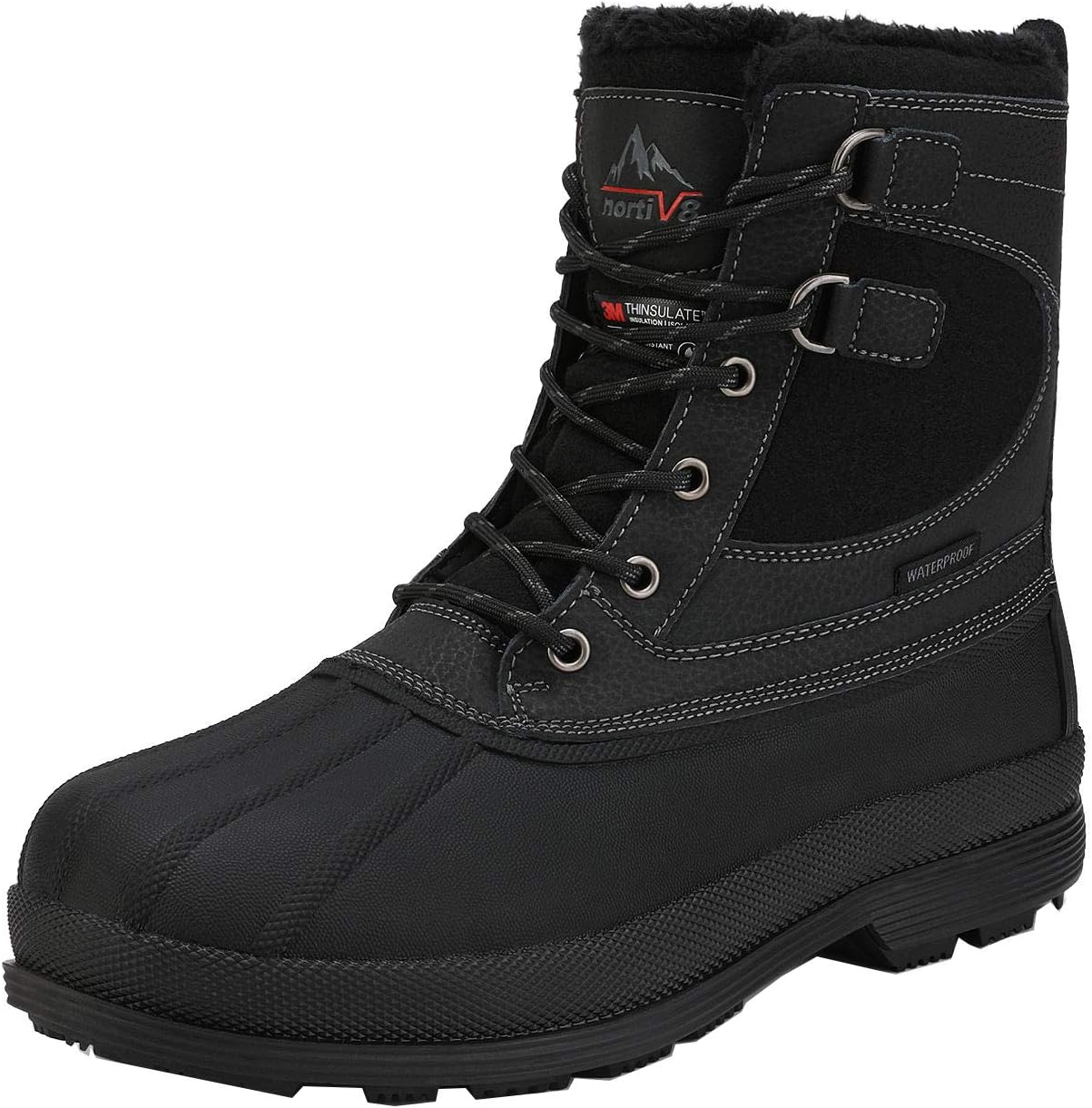 NORTIV 8 Men's Waterproof Winter Snow Boots for Cold Weather