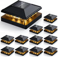 12pack Post Cap Lights 4x4 Deck Fence Solar Lights - Modern LED