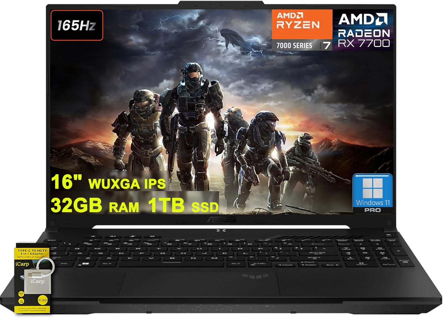ASUS TUF Gaming A16 Laptop with Ryzen 7 and 32GB DDR5 RAM