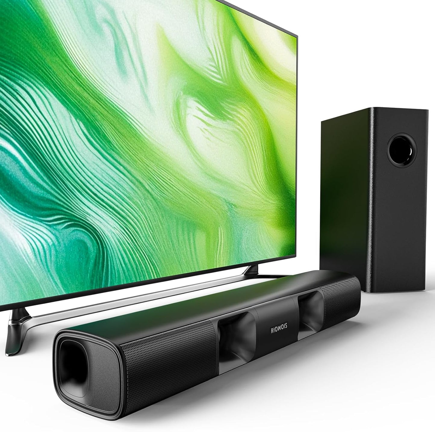 Compact Sound Bar for Smart TV with Deep Bass and Subwoofer