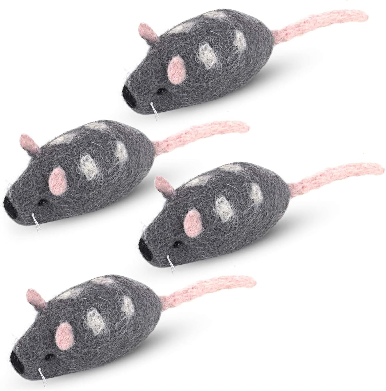 Handmade Wool Cat Mice Toys for Fun Playtime