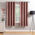 MIULEE Elegant Velvet Curtains Dusty Rose Pink - Room Darkening
