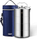 GOLDEN KEY 120 oz Stainless Steel Stackable Lunch Box - Huge 4-Tier