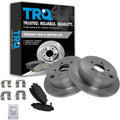 TRQ Rear Brake Pad & Rotor Kit Compatible with 2009-2014 Subaru