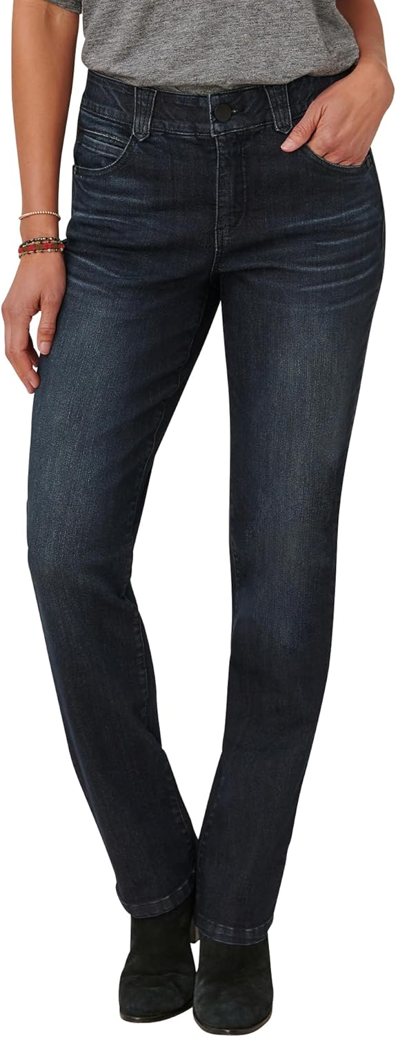 Democracy Women's Ab Solution Straight Leg Jeans for Comfort