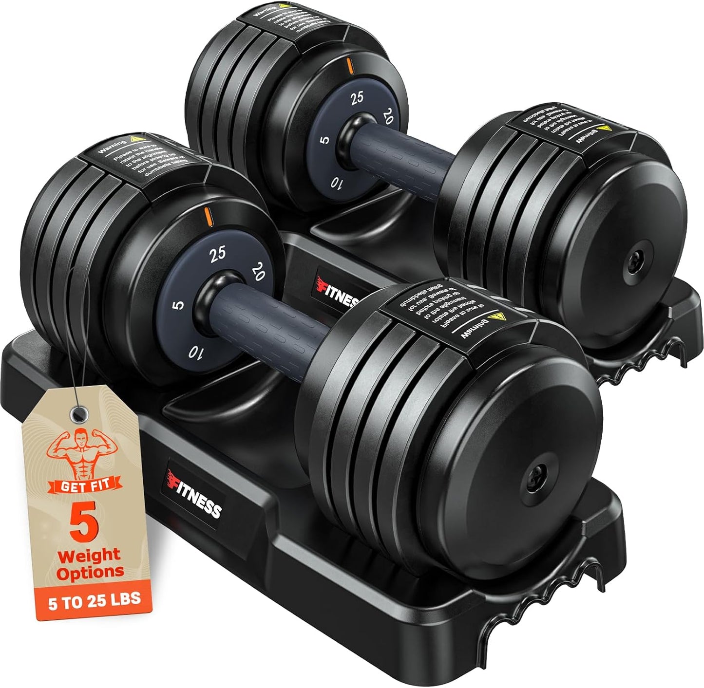 Adjustable Dumbbells Set of 2 for Home Gym Strength Training