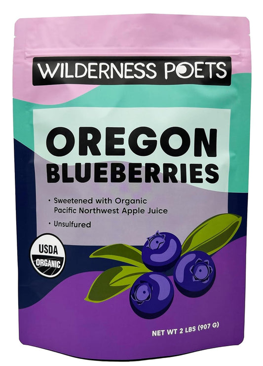 Organic Oregon Blueberries - Whole Dried Fruit for Snacking