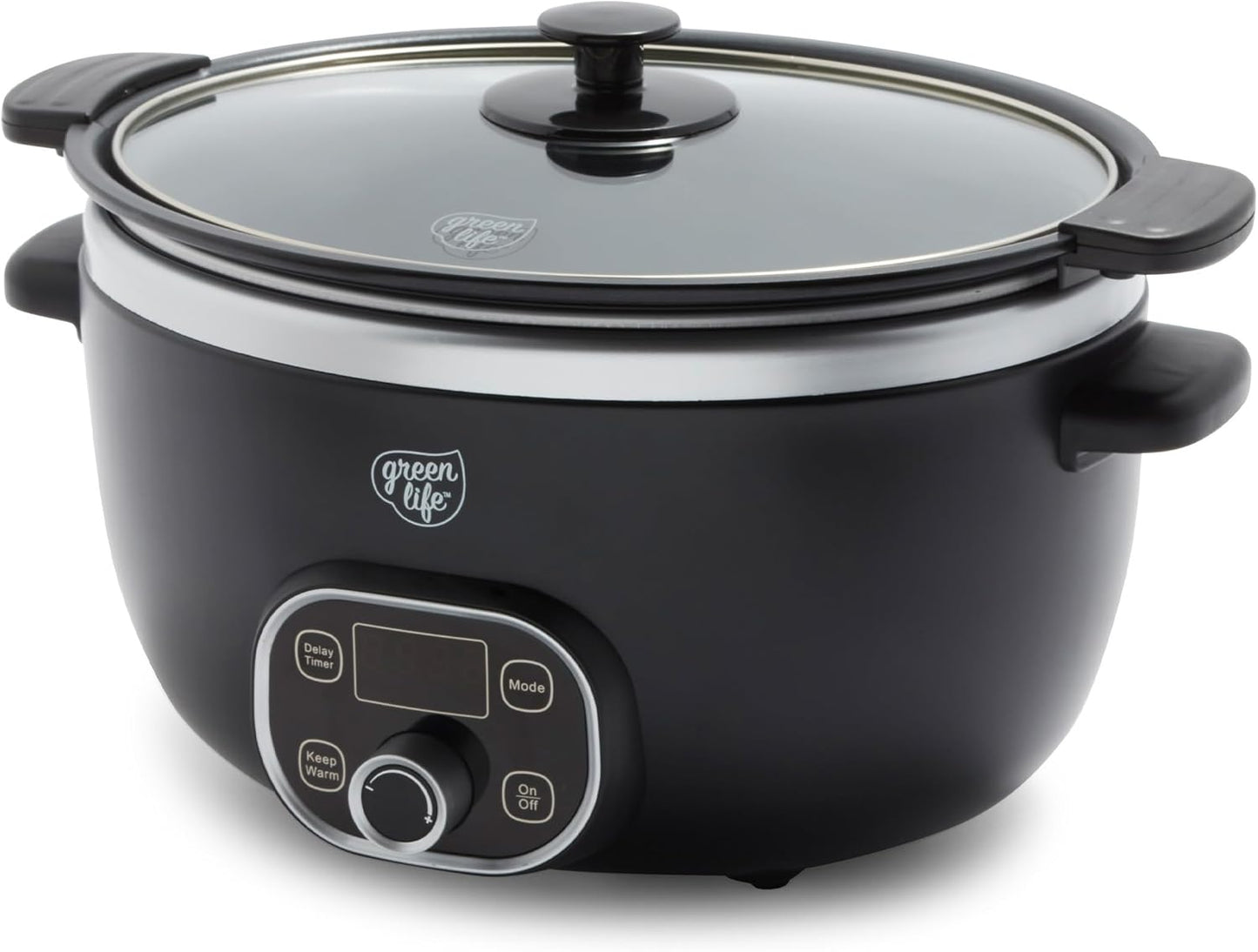 GreenLife 8QT Slow Cooker with Non-Toxic Ceramic Nonstick Bowl