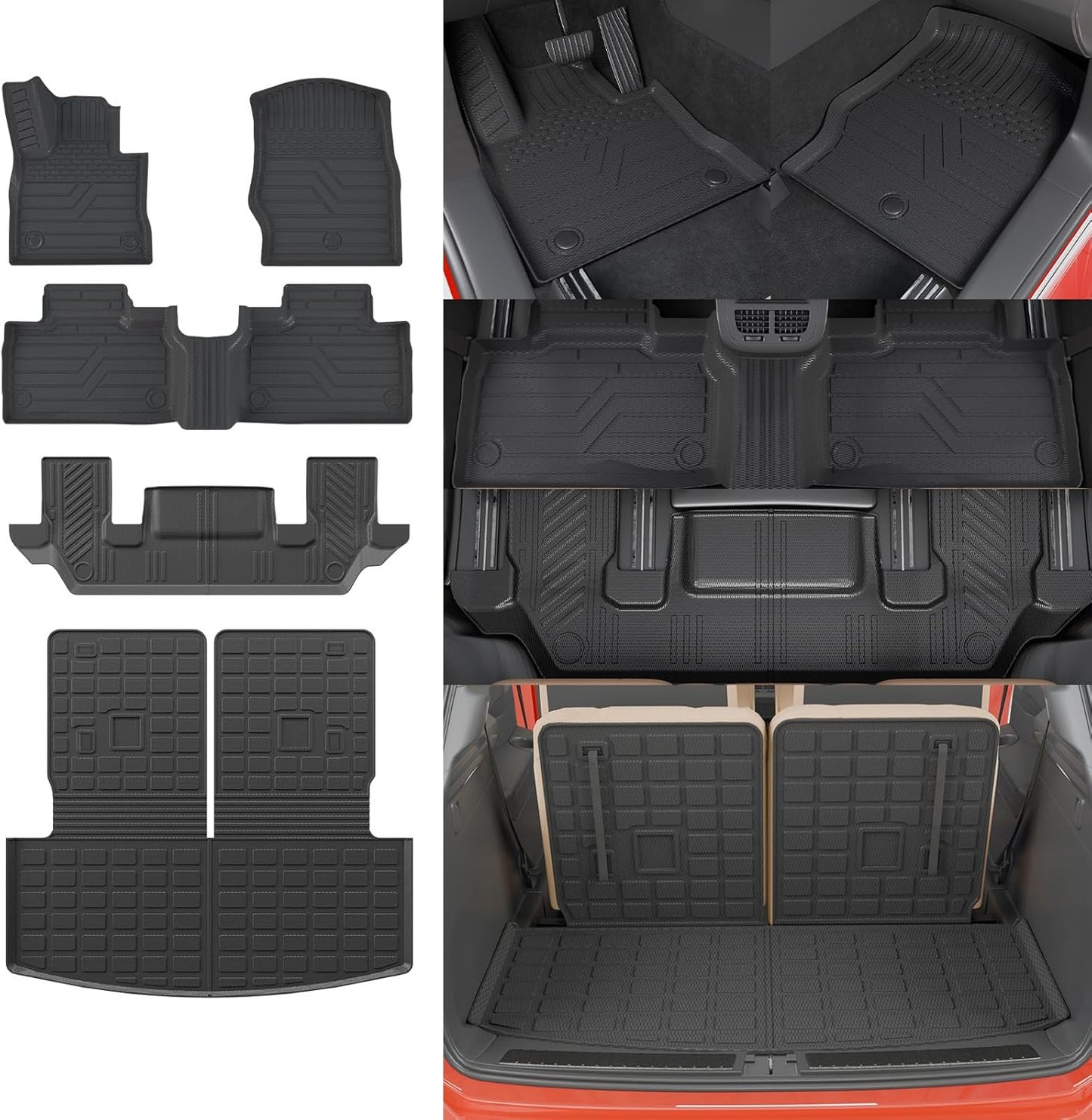 Floor Mats Compatible with 2020-2026 Ford Explorer 6 Seat