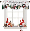 Festive Snowman & Tree 42 Valance by QueenKer - Cheerful Xmas Window Decor!