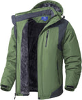 Mens Skiing Jacket with Hoodie - Waterproof, Insulated Winter Coat